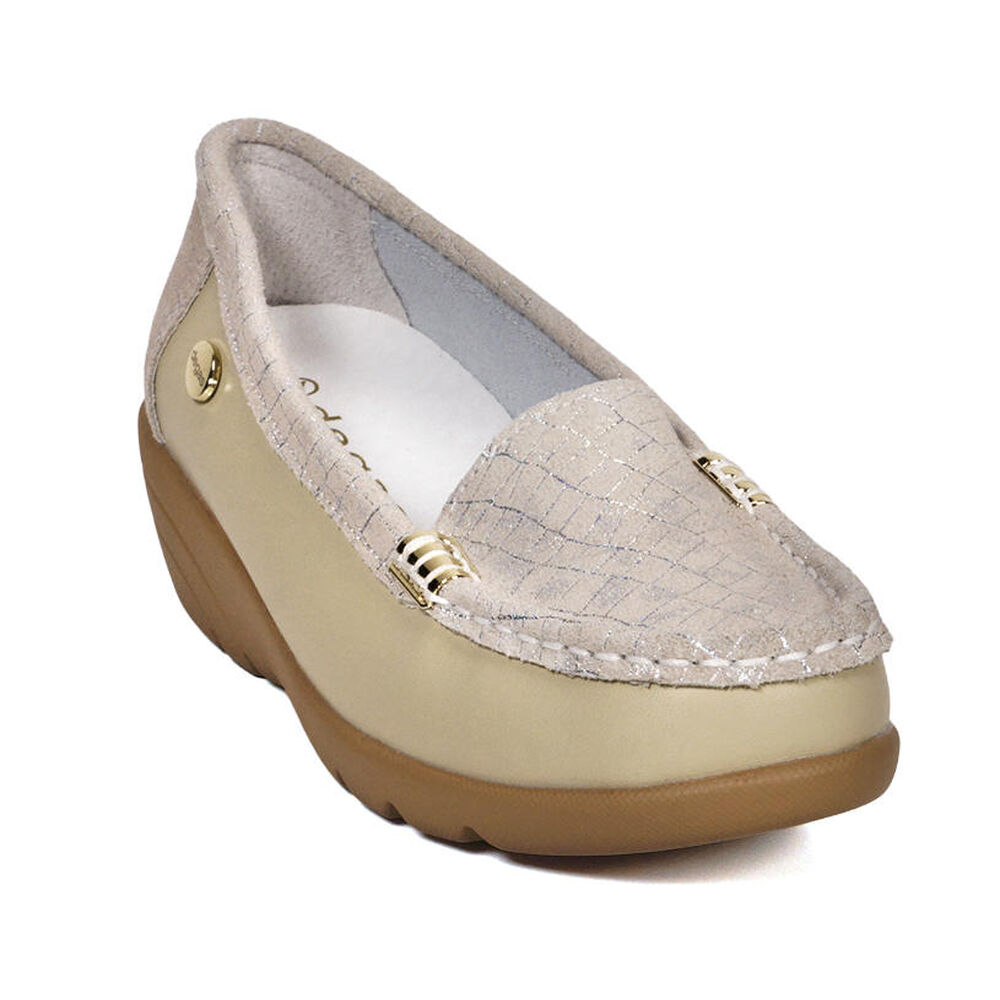 Mocasín Cuero Eliette Beige image number 3.0