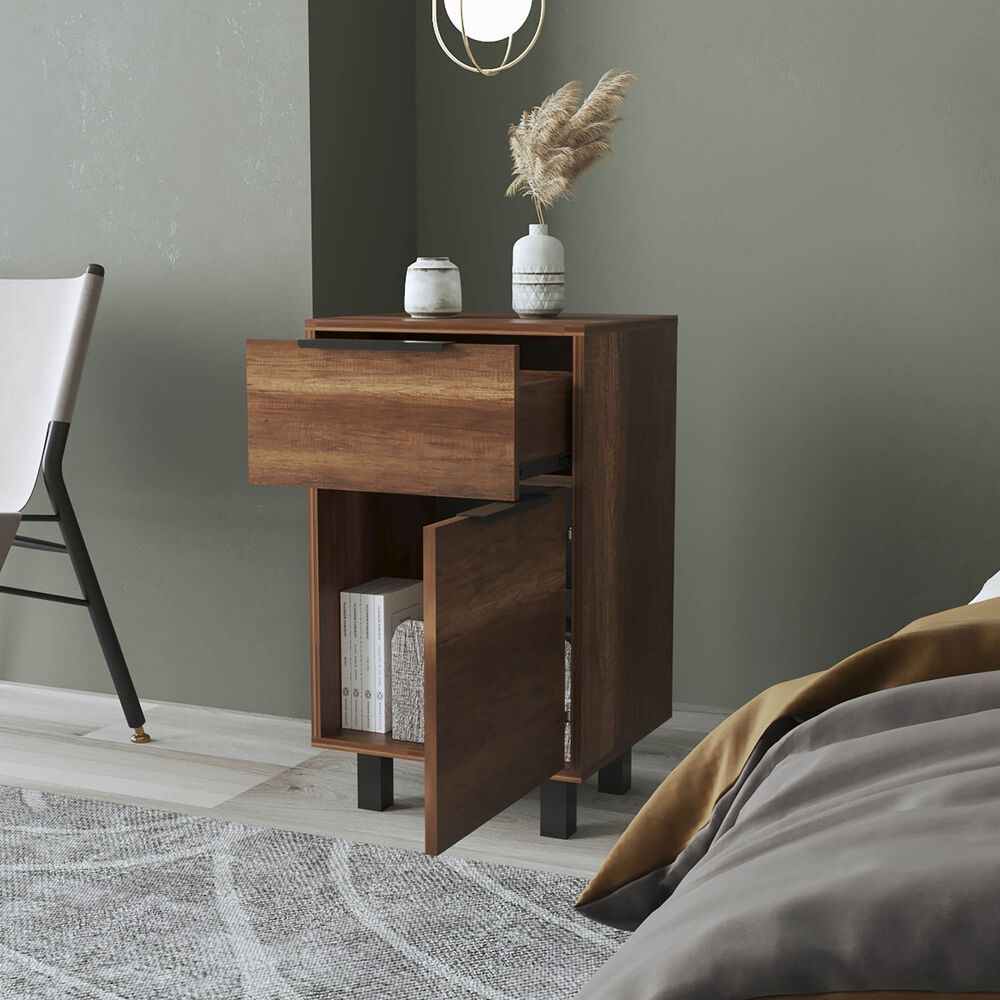 Velador 1 Caj&oacute;n 1 Puerta Fm-002o - Caf&eacute; Oscuro image number 5.0