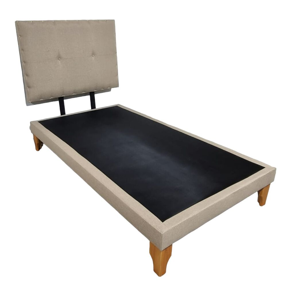 Cama Europea Plaza Y Media Lino Beige image number 0.0