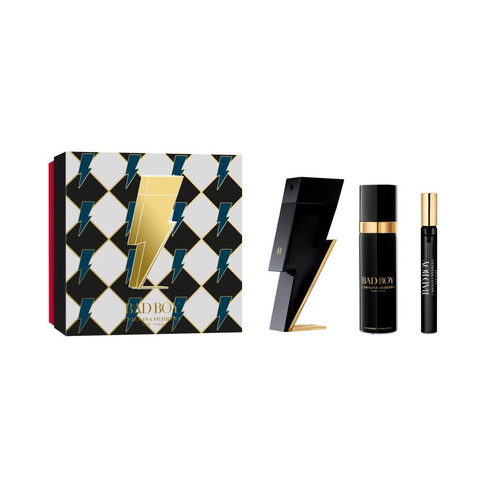 Set De Perfumer&iacute;a Bad Boy Carolina Herrera / 100 Ml / Eau De Toilette + Desodorante 150 + Megaspritzar 10 Ml image number 0.0