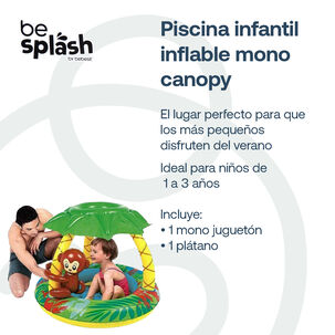Piscina Infantil Inflable Selva Parasol Be Splash By Bebesit