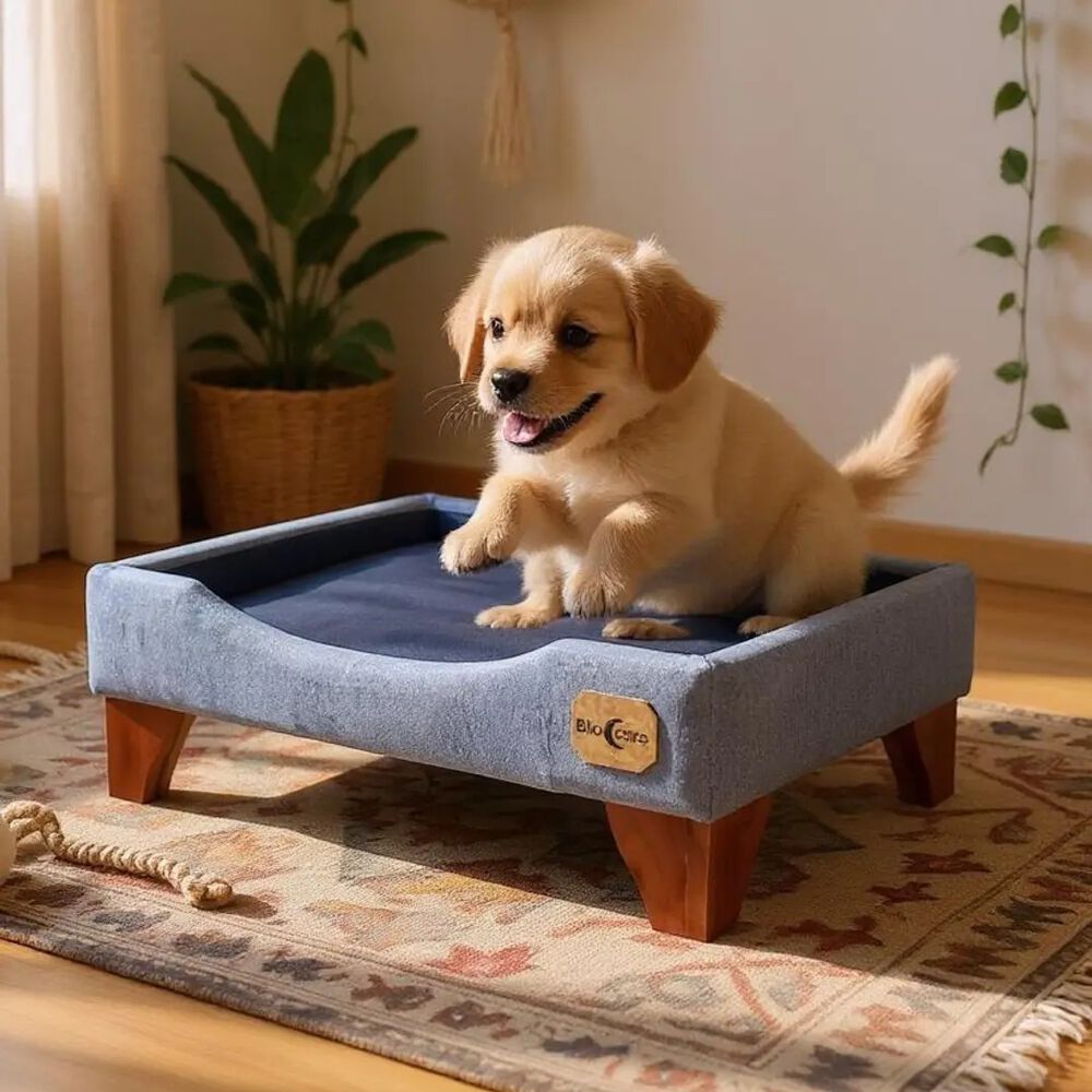 Cama De Mascotas - Talla M Extra (50x75 Cm) / Patas De Madera 11 Cm image number 0.0