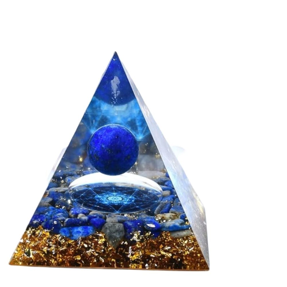 Pir&aacute;mide De Org&oacute;n Lapisl&aacute;zuli 5x5 Cm image number 0.0