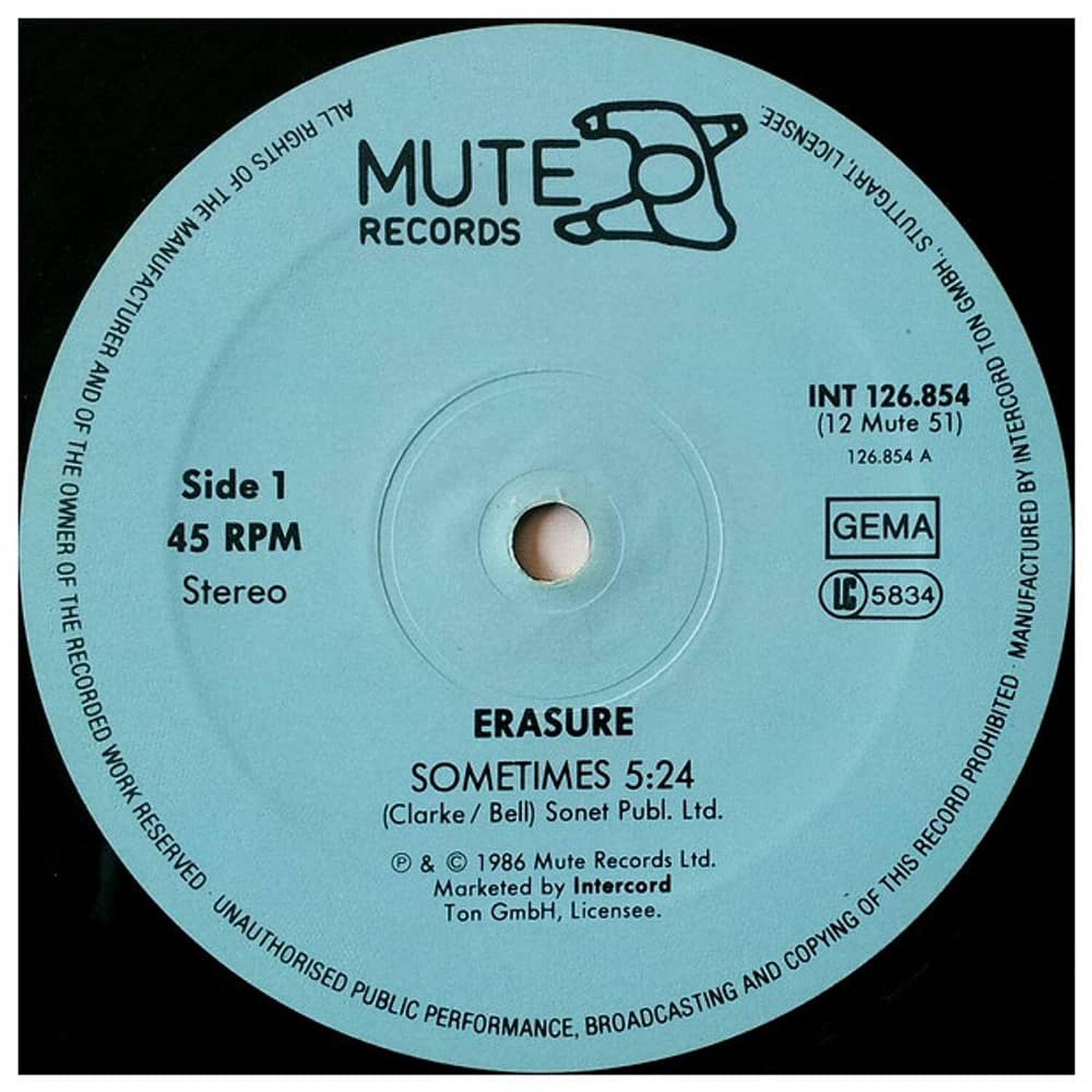 Erasure - Sometimes | 12" Maxi Single Usado image number 2.0