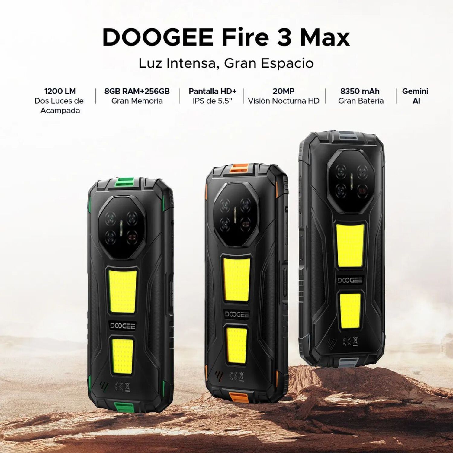 Doogee Fire 3 Max Rugerizado 5.5" 8+256gb 8350mah Nocturna image number 7.0