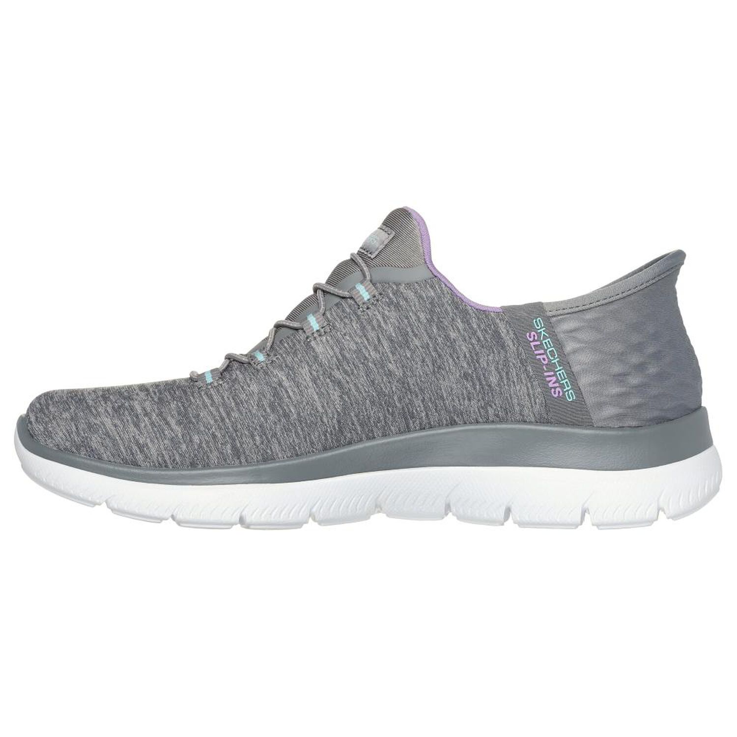 Zapatilla Urbana Mujer Skechers Slip-ins: Summits - Dazzling Haze Gris image number 4.0