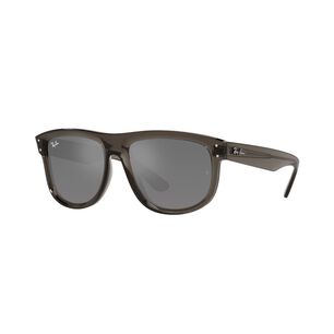 Lentes De Sol Boyfriend Reverse Transparent Dark Grey Espejados Ray-ban