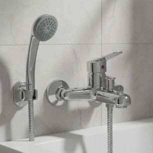 Monomando Llave Grifo Para Tina Stretto Modelo Dakota Color Cromo