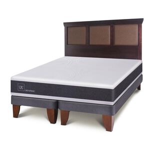 Cama Europea Cic New Ortopedic / 2 Plazas / Base Dividida + Respaldo