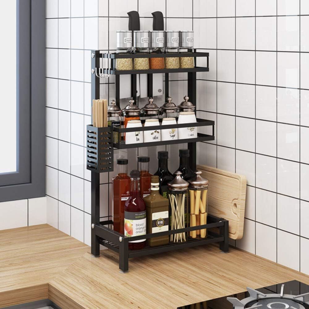 Organizador 3 Niveles Metálico Cocina Negro image number 4.0