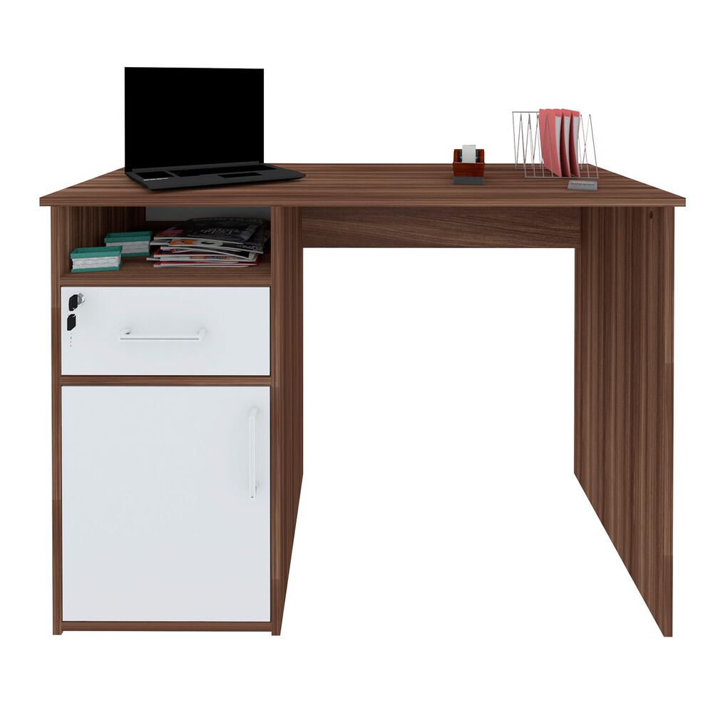 Escritorio Hall Blanco Con Café image number 0.0