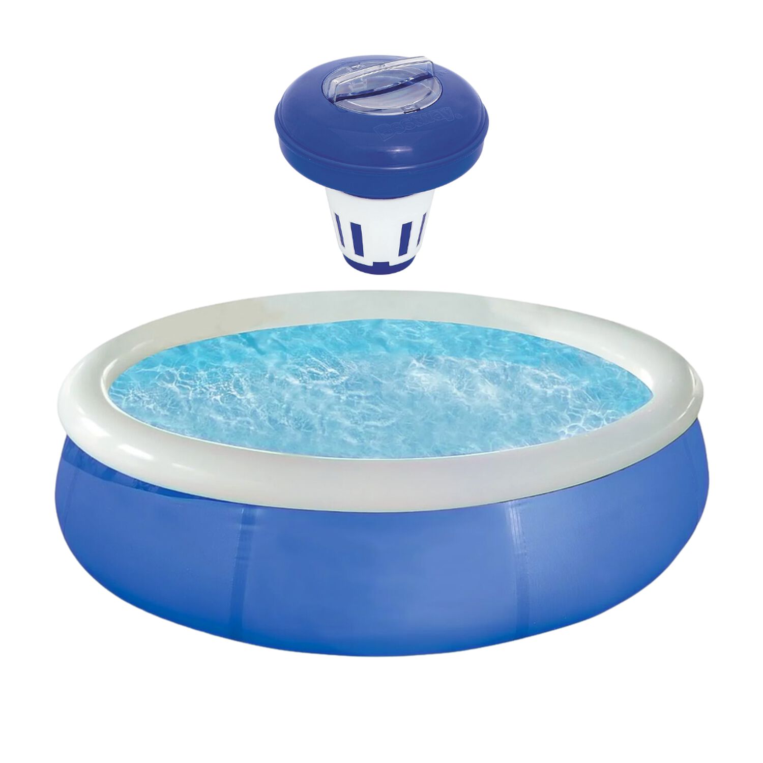 Kit Bestway Piscina Redonda F&aacute;cil Armado 168x51cm Azul + Porta Cloro image number 0.0