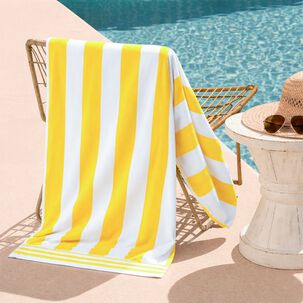 Toalla De Playa 100% Algod&oacute;n 163x81 Cabana Amarilla