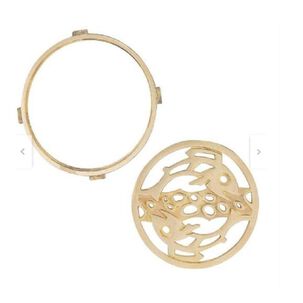 Rejilla Pileta Redonda 110mm Bronce Acero Inoxidable Poli