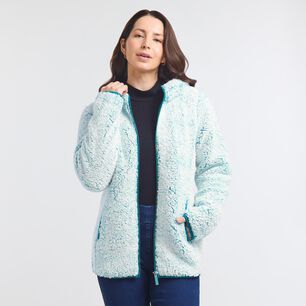 Chaqueta Sherpa Melange Cuello Alto Con Capucha Mujer Geeps