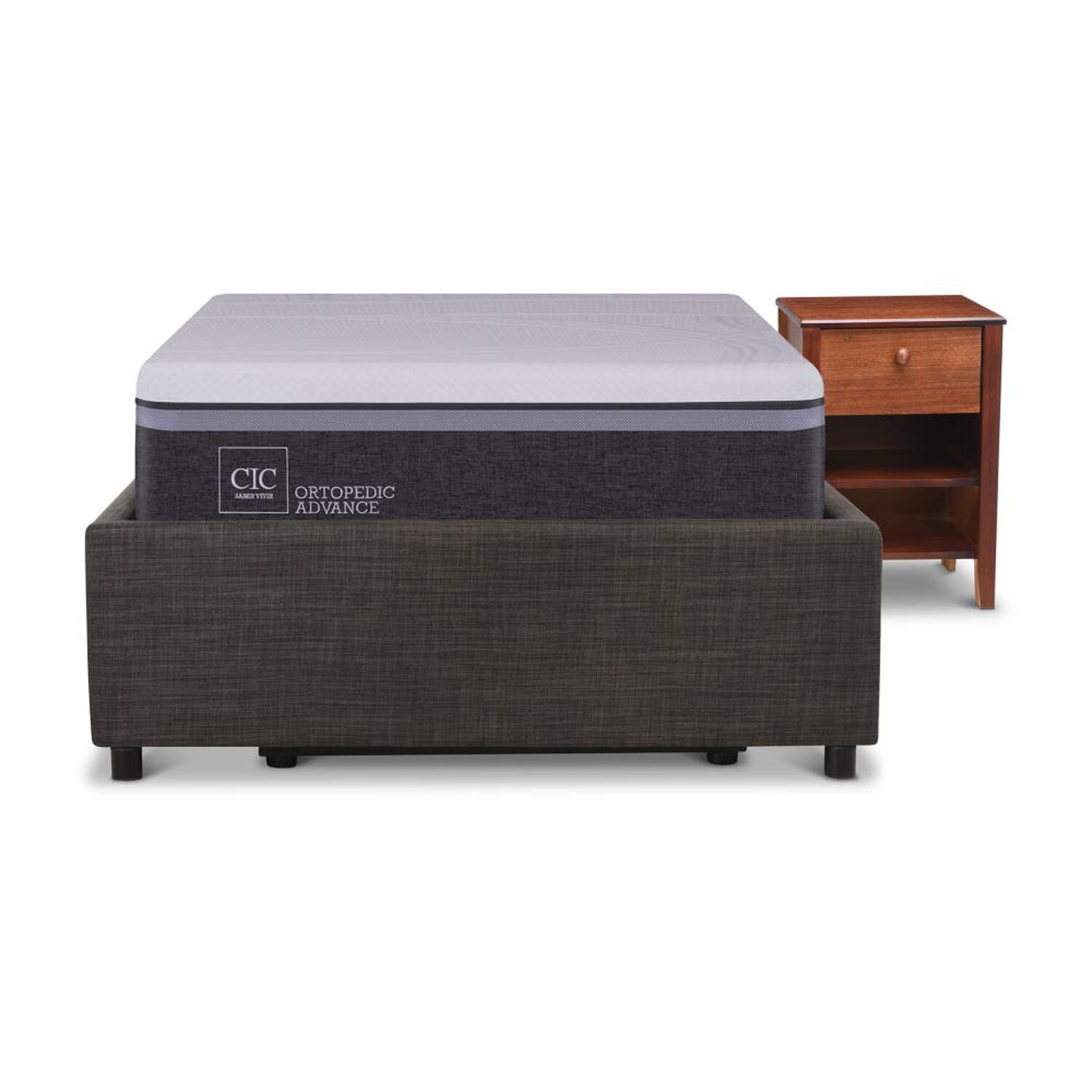 Cama Ba&uacute;l Cic Ortopedic Advance / 1.5 Plazas / Base Normal + Velador image number 0.0