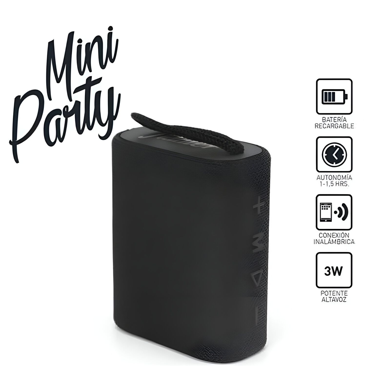 Parlante Portatil Fiddler Mini Party Bluetooth 5 Black 3w image number 3.0