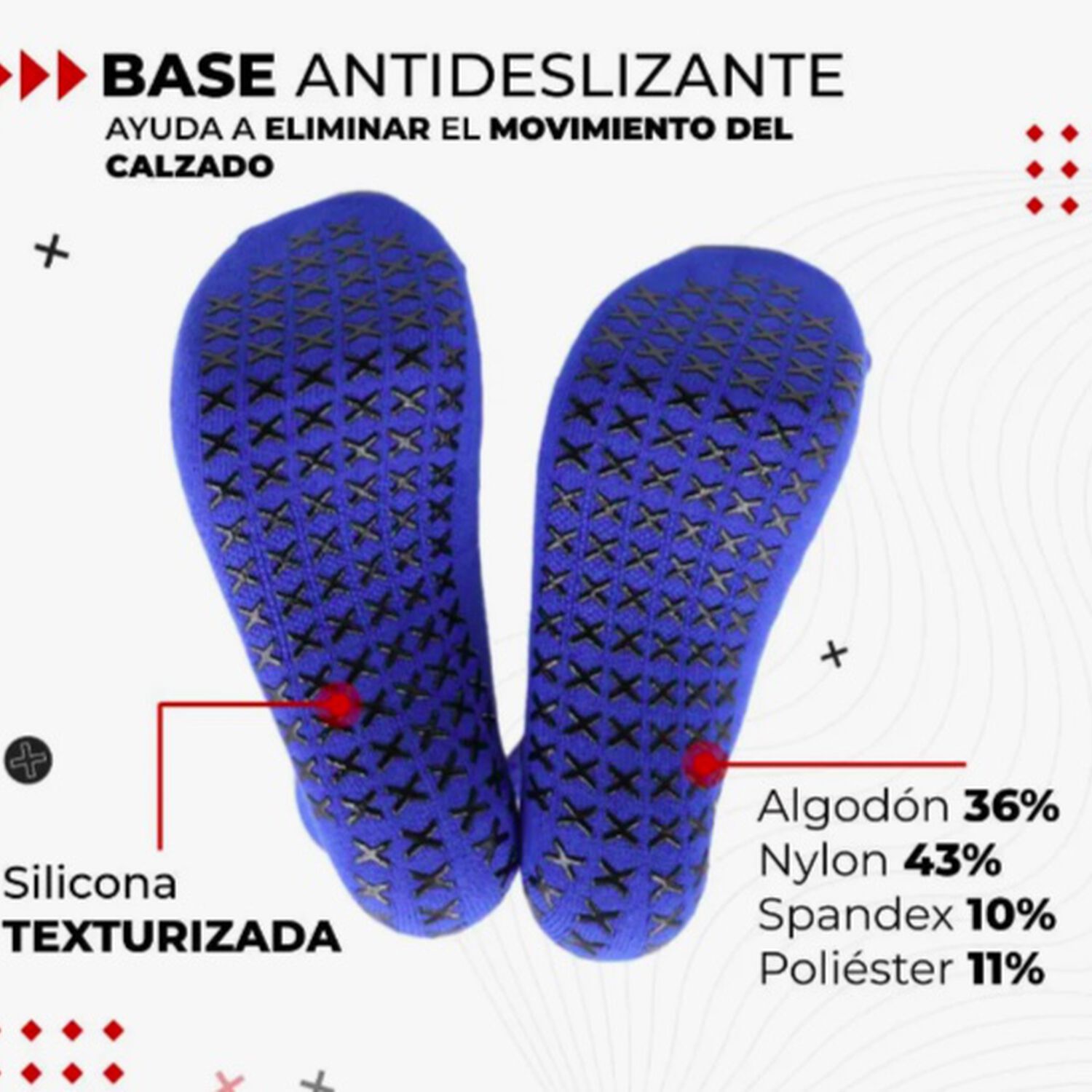 Medias Futbol Antideslizante Azul image number 3.0