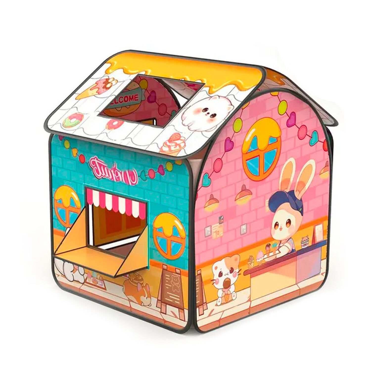 Carpa Casita Tienda Para Ni&ntilde;os Port&aacute;til Juguete Infantil image number 1.0