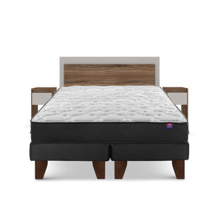 Cama Europea Flex Therapedic Plus / 2 Plazas / Base Dividida + Set De Maderas Mil&aacute;n