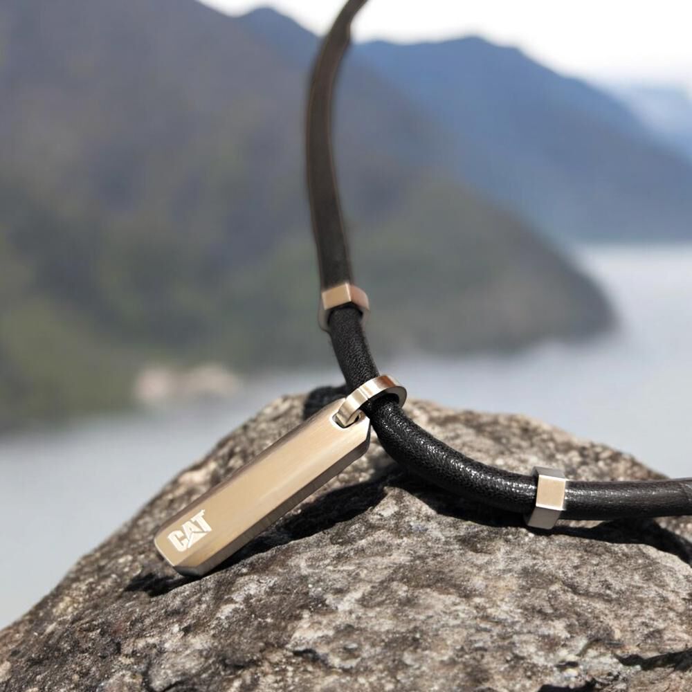 Cadena De Hombre Cat J005n10112 Plateado-negro image number 3.0