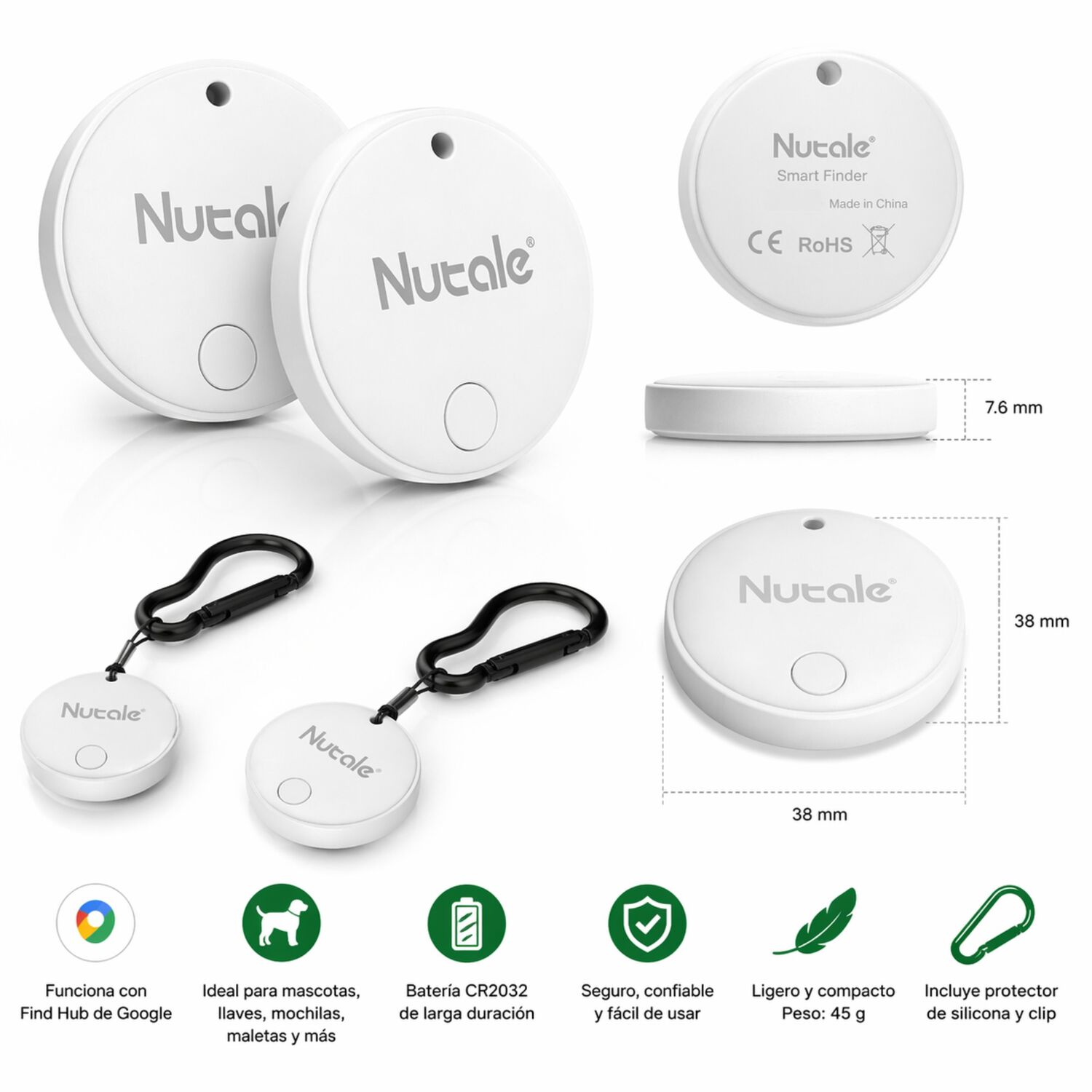 Kit De 2 Localizadores Gps Para Android Find Hub Google image number 2.0