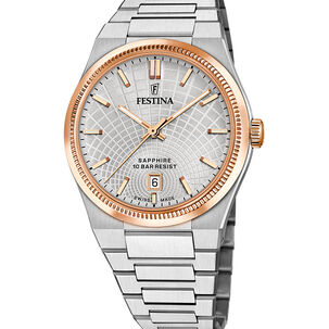 Reloj F20065/1 Festina Swiss Plateado Hombre Rive Collection