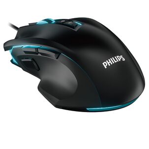 Mouse Para Gamers Philips G201 Full Rgb 4000 Dpi - 9 Botones