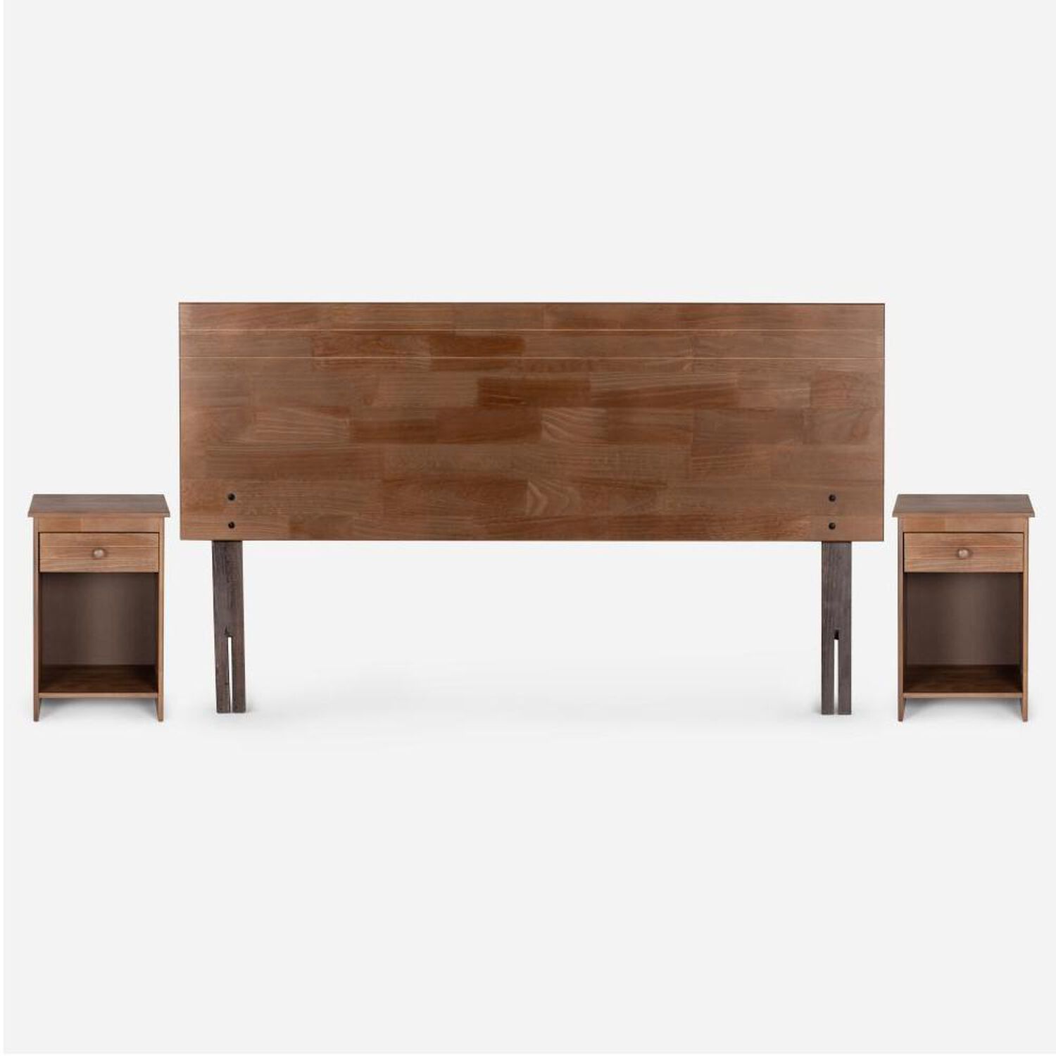Cama Europea Rosen Wave / 2 Plazas / Base Normal + Set De Maderas Tabor Caramelo image number 2.0
