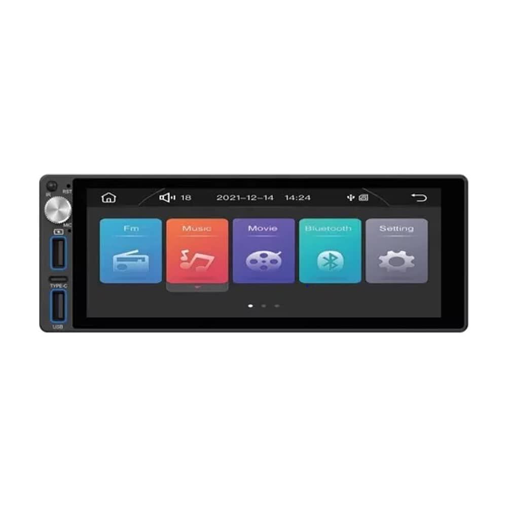 Radio Auto Android 1 Din Con Pantalla T&aacute;ctil Aiwa Aw-a485bt Color Negro image number 1.0