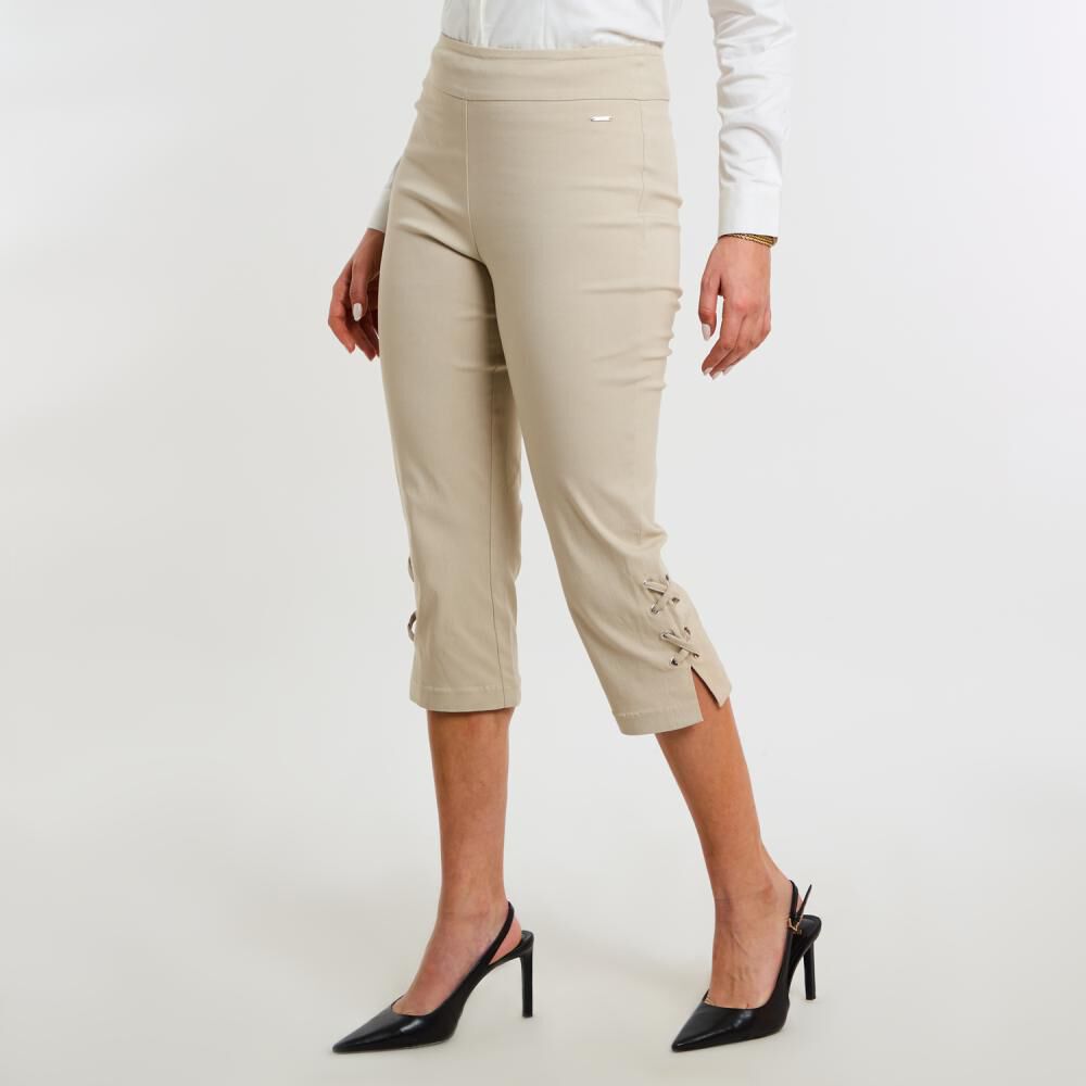 Bermuda Cropped Tiro Medio Slim Mujer Kimera image number 2.0