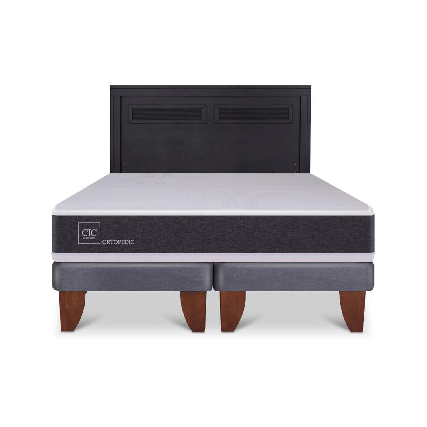Cama Europea Cic Ortopedic / 2 Plazas / Base Dividida + Respaldo image number 0.0