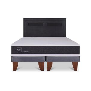 Cama Europea Cic Ortopedic / 2 Plazas / Base Dividida + Respaldo