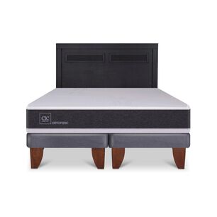 Cama Europea Cic Ortopedic / 2 Plazas / Base Dividida + Respaldo