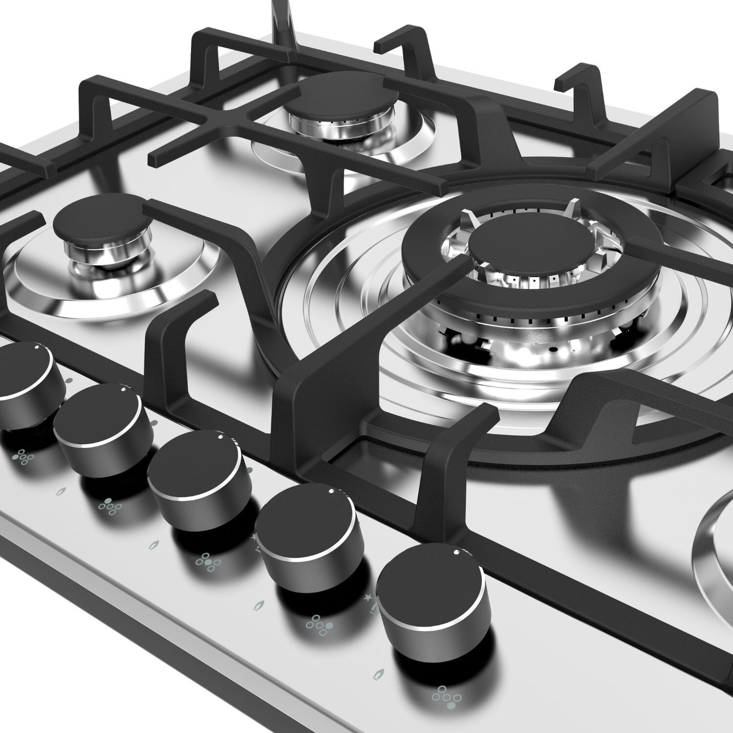 Encimera A Gas Inox Deluxe 5q image number 6.0