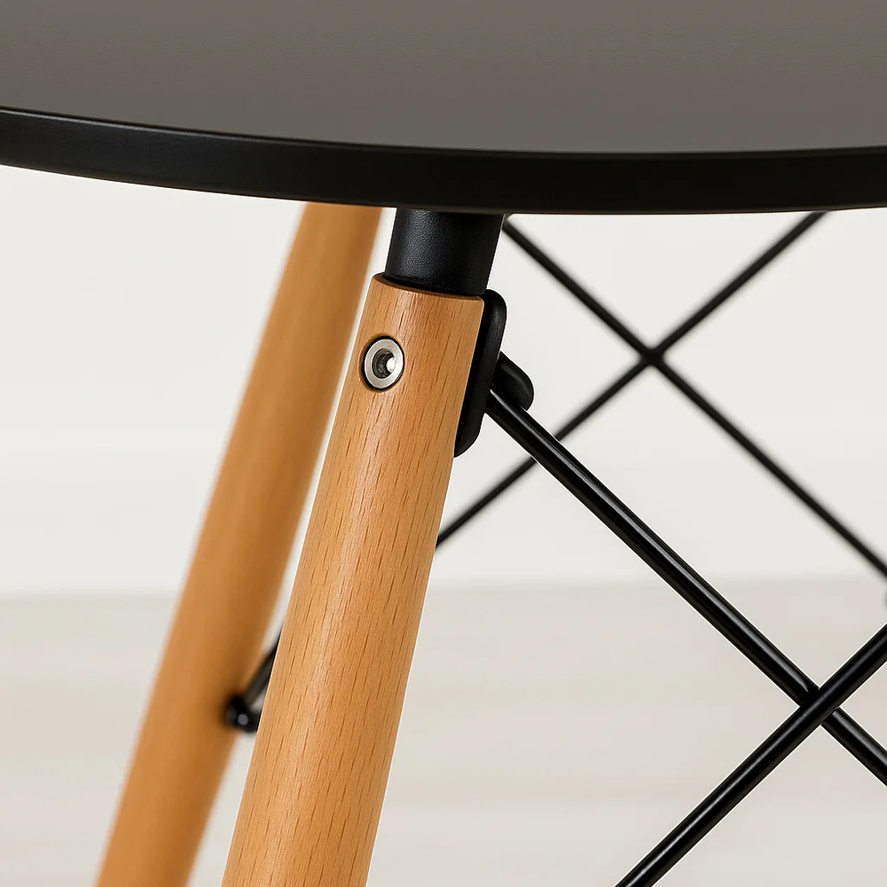 Mesa De Comedor Eames 80cm Redonda - Negra image number 3.0