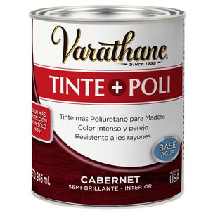 Barniz De Poliuretano + Tinte Base Agua 946ml Cabernet - Varathane
