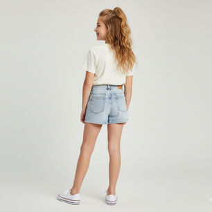 Falda Short Ni&ntilde;a Jeans Claro Ideal Verano