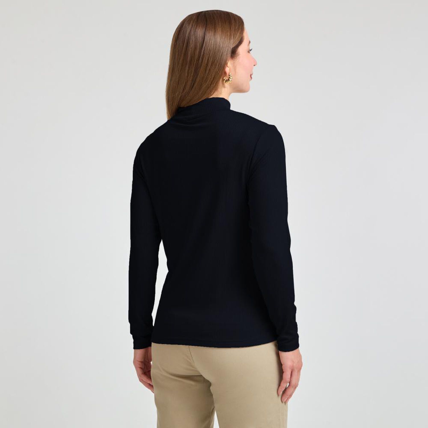 Polera Rib Manga Larga Cuello Beatle Mujer Geeps image number 1.0