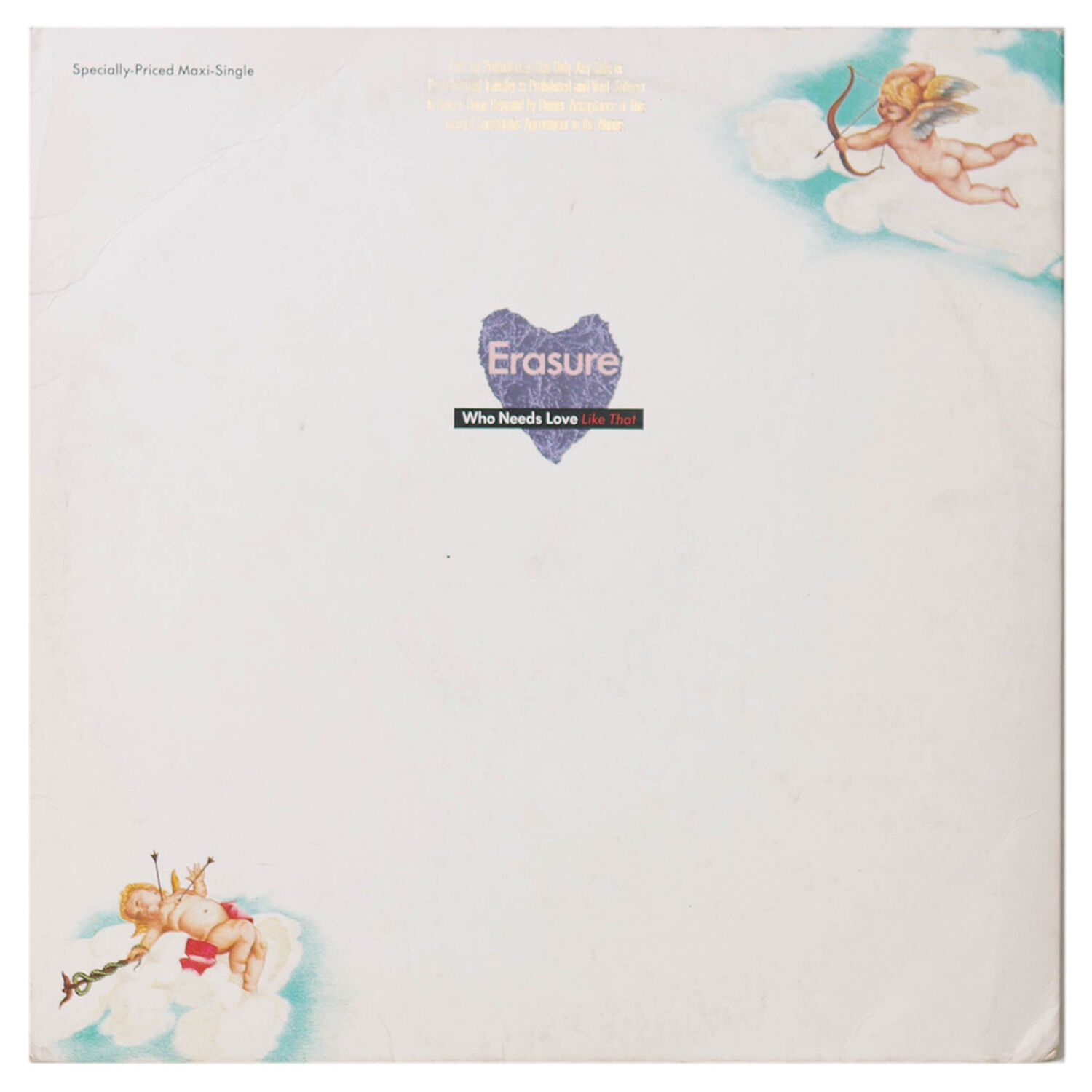 Erasure - Who Needs Love Like That | 12" Maxi Single Usado image number 0.0