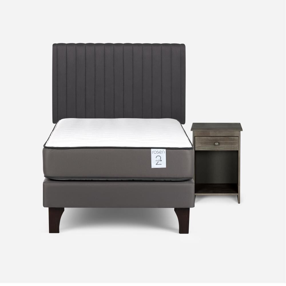 Cama Europea Rosen New Style 2 Plus / 1.5 Plazas / Base Normal + Set De Maderas image number 0.0