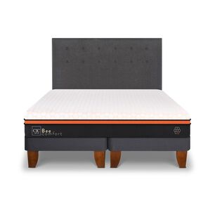 Cama Europea Cic Bee Comfort / 2 Plazas / Base Dividida + Respaldo