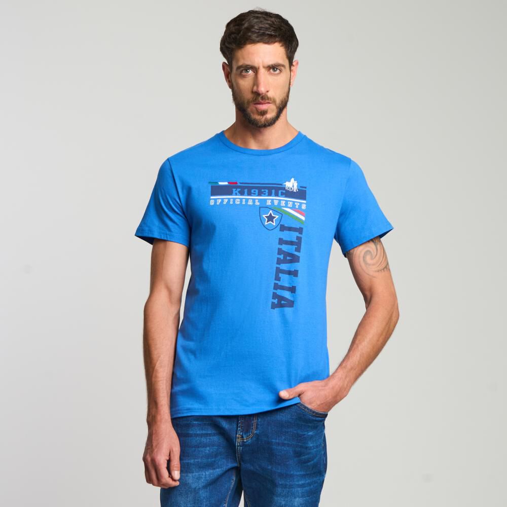 Polera Estampada Manga Corta Cuello Redondo Hombre The King's Polo Club image number 0.0