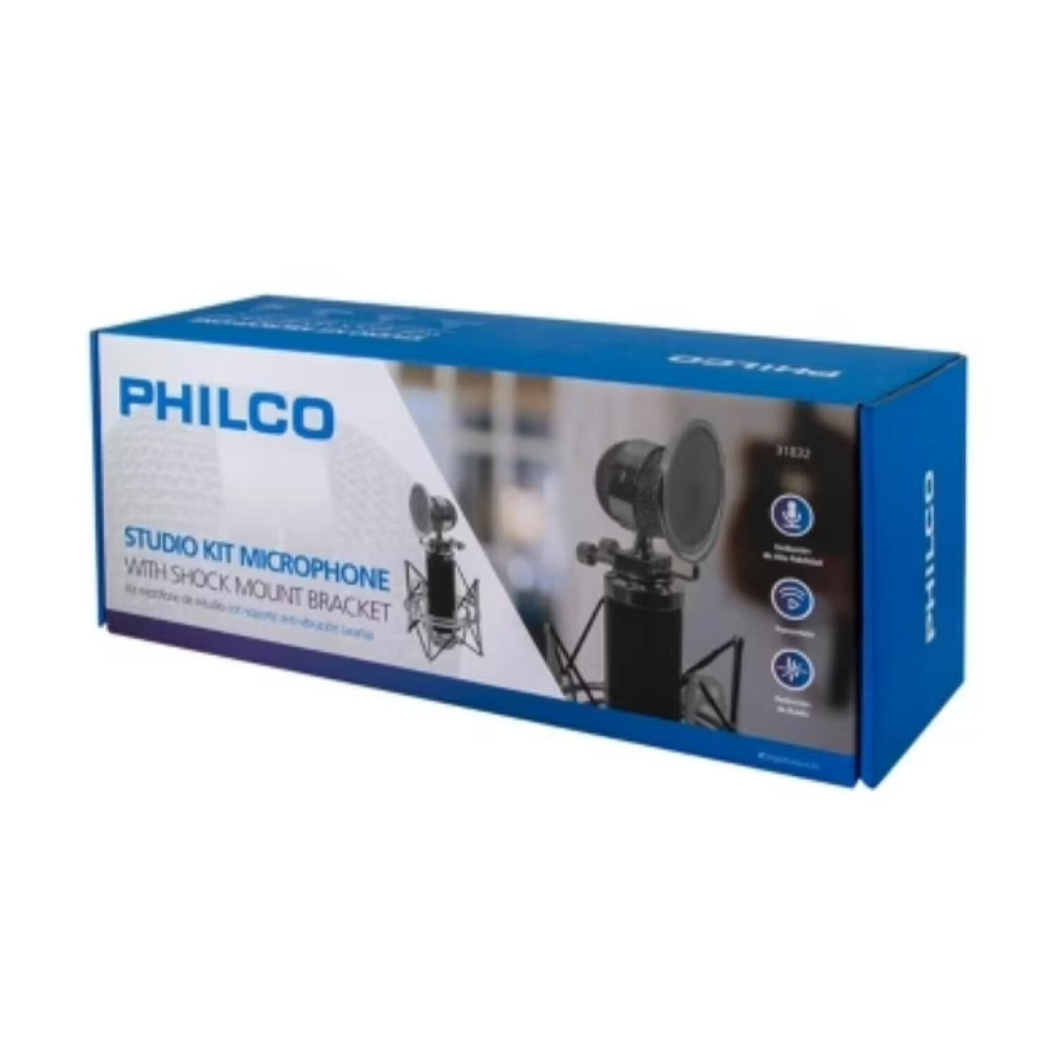 Kit Microfono Estudio Antipop Soporte Metalico image number 5.0