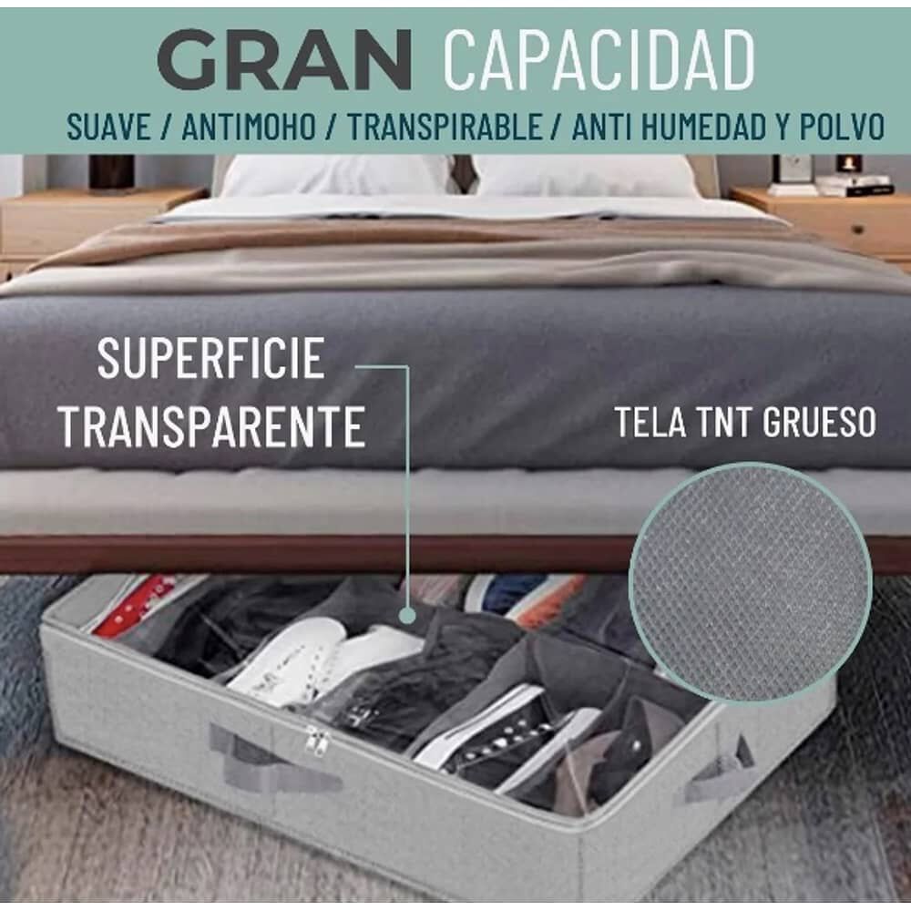 Organizador Zapatos Bajo Cama Almacenamiento Zapatero Set X2 image number 2.0