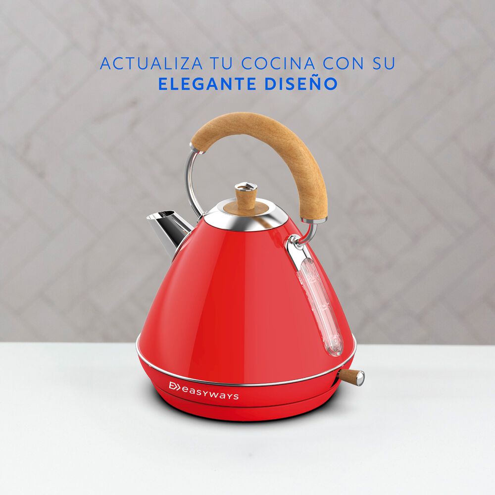 Hervidor Design Rojo 1,7 L Easyways image number 1.0
