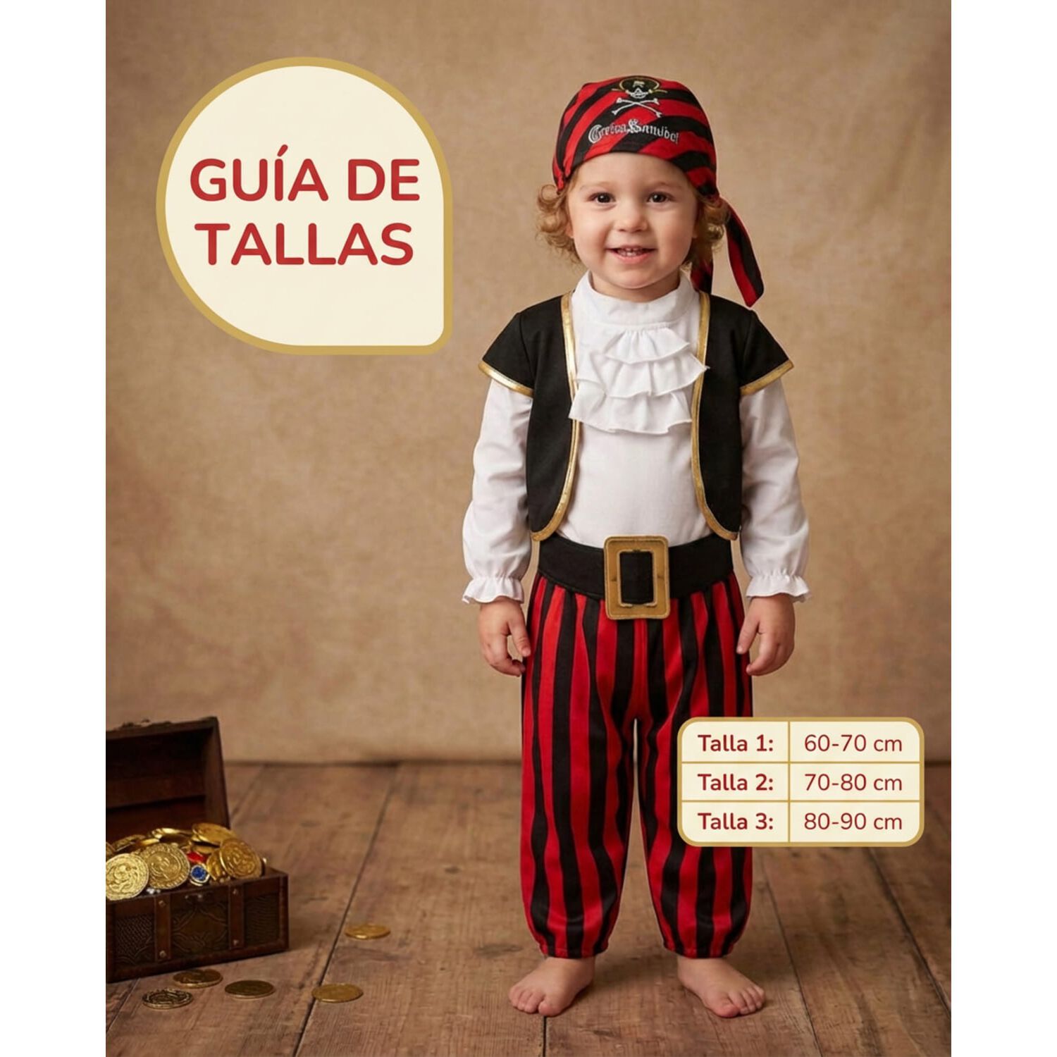 Disfraz Cosplay Pirata Corsario Piratas Infantiles Todos Ni&ntilde;o image number 51.0
