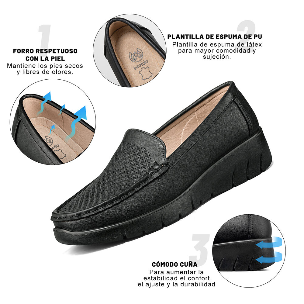 Mocasin Casual Mujer Clasico Comodo Eco Cuero Weide Jml12 image number 7.0