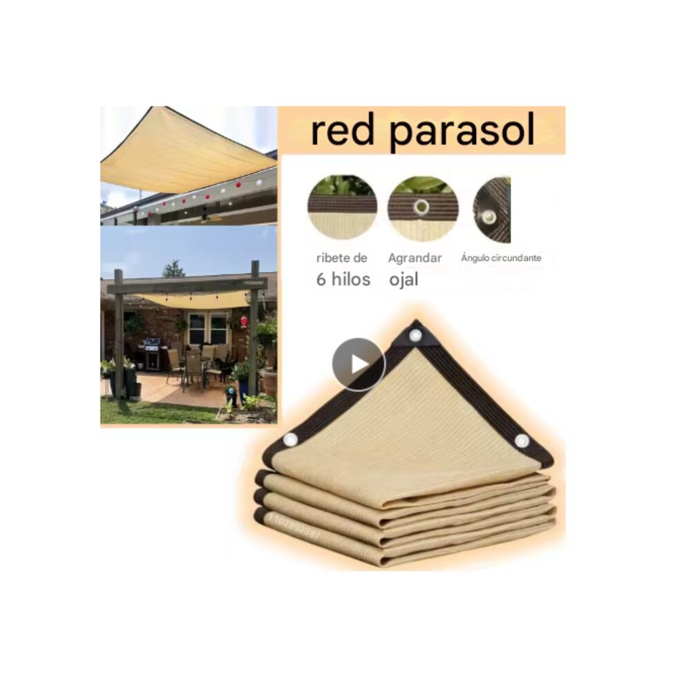 Malla Red De Parasol De Jardín Toldo Protección Uv Solar 6x4 image number 1.0