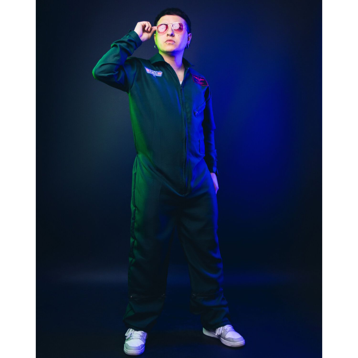 Disfraz De Piloto De Halloween Para Hombre Top Gun Adultos image number 1.0